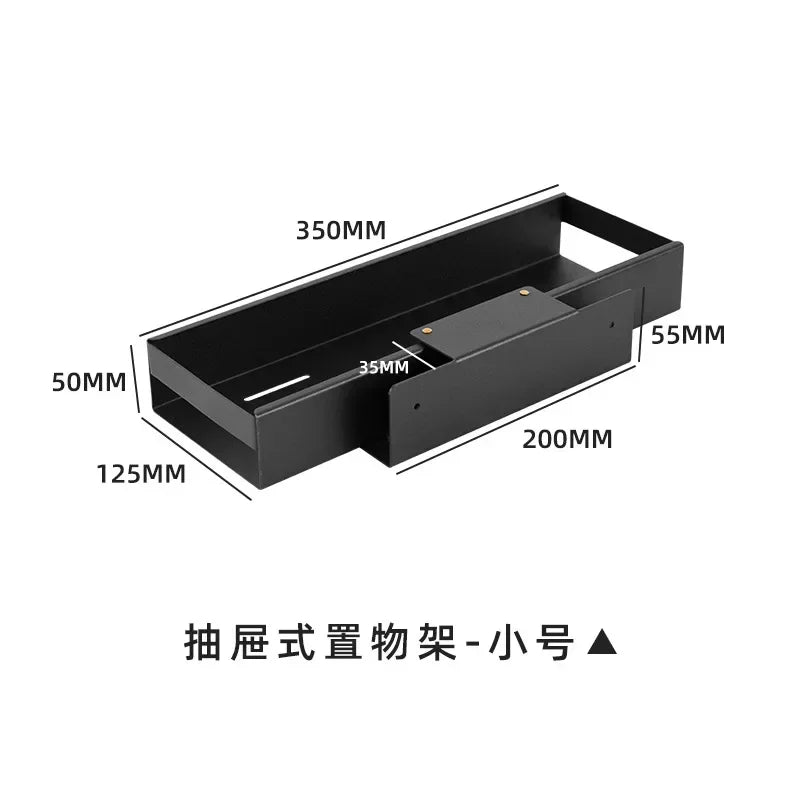 Pull-Out Cabinet Slide Shelf | No-Drill Carbon Steel Organizer