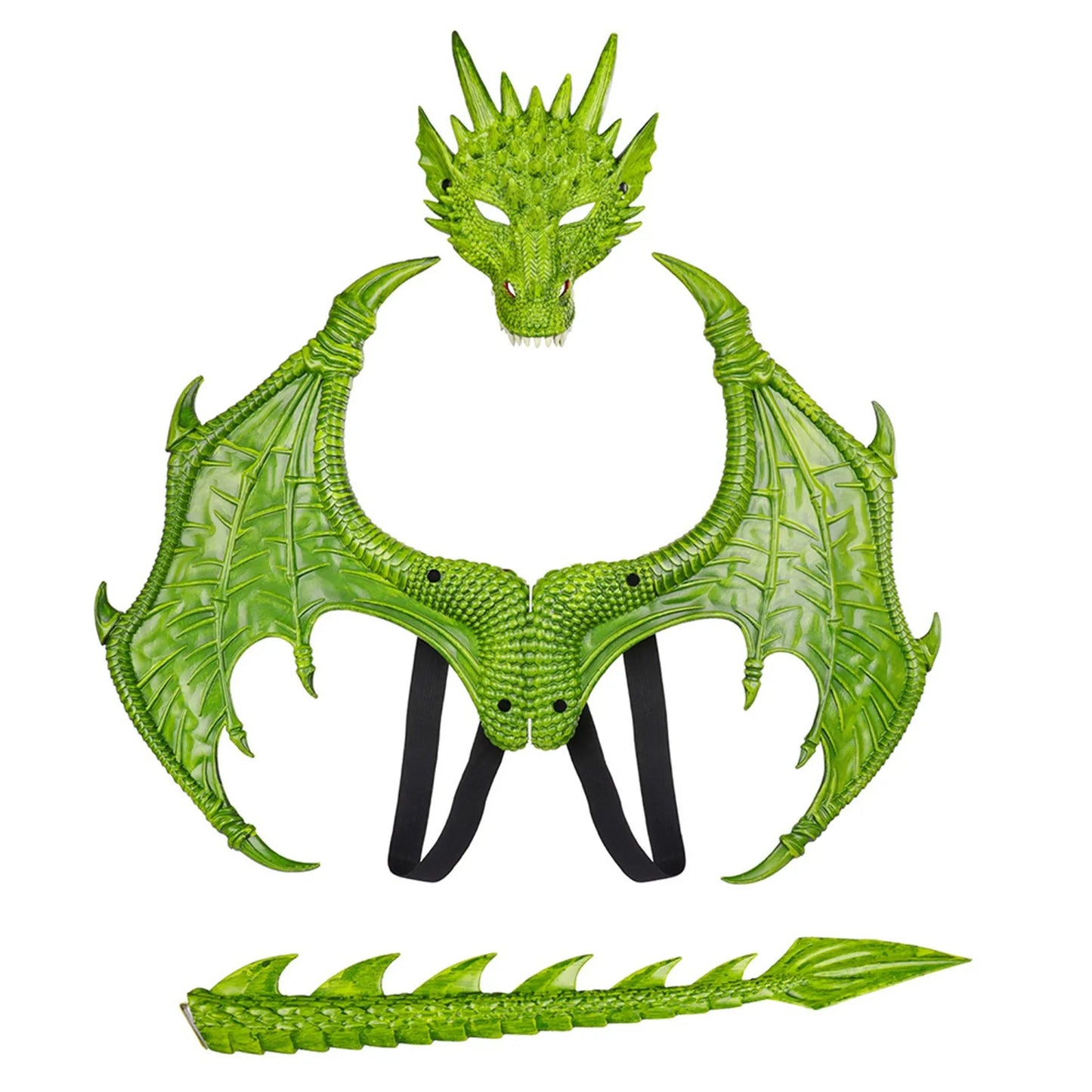 Dragon Costume Set – Mask, Wings & Tail | Kids & Adults