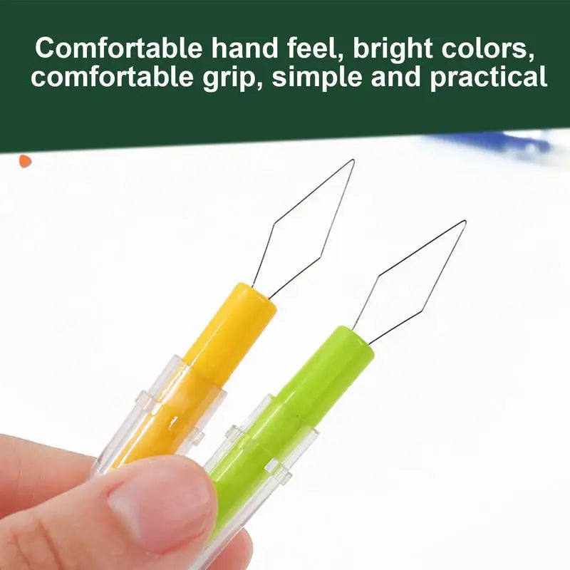 3PCS Needle Threader with Cover Automatic Small Threader Tool Plastic Needle Changer Portable Sewing handmade Accessories Peaceful Pleasures Health and Wellness