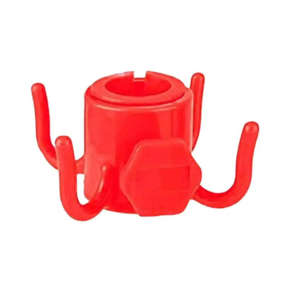 Outdoor Beach Umbrella Hooks Hanger Versatile Useful Sun Umbrella Storage Holder Wear-resistant Space-saving Four-corner Hook Peaceful Pleasures Health and Wellness Red