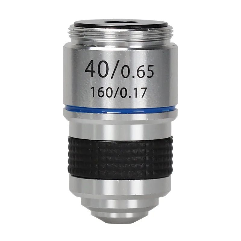 Microscope Optical Lens Universal Metal Accessory 185 Achromatic Objective Lens 4X10X40X100X Magnification Objective Lens Oil Peaceful Pleasures Health and Wellness