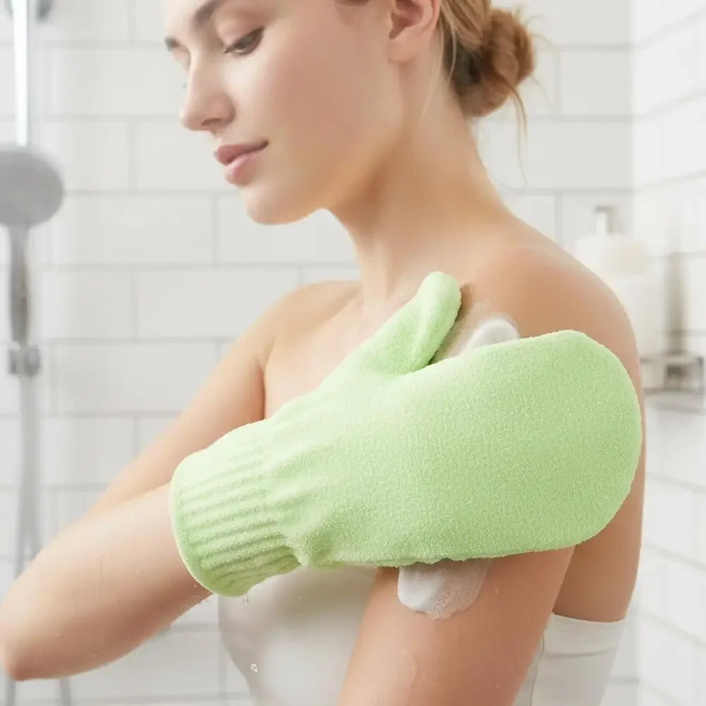 Exfoliating Bath Gloves,Deep Scrubbing Dead Skin Shower Gloves for Beauty Spa Massage Skin Shower Body Scrubber for Men,Women Peaceful Pleasures Health and Wellness