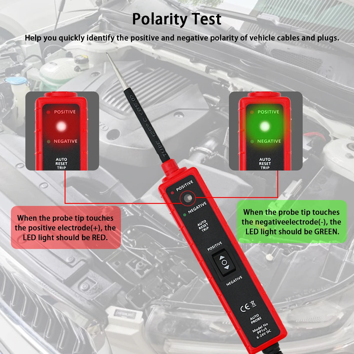 All-In-One Automotive and Motorcycle Circuit Tester: 6-24V Voltage, Led Display and Buzzer Notification, Abs Material, No Batteries Required, Motorcycle Circuit Tester | Lighting Test Results Show | Durable Construction, Peaceful Pleasures Health and Wellness
