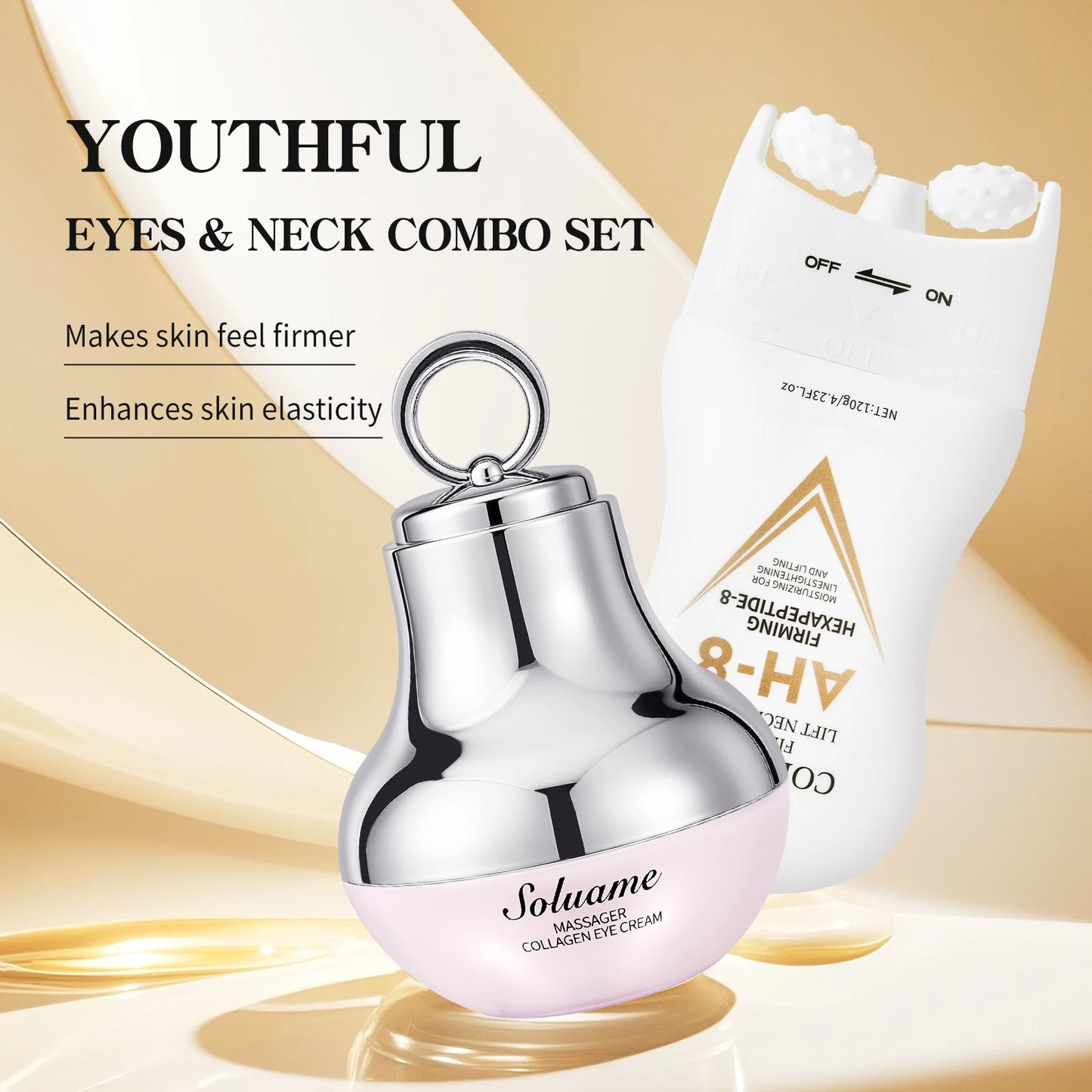 Collagen Eye and Neck Cream Set for Hydrating and Firming Peaceful Pleasures Health and Wellness