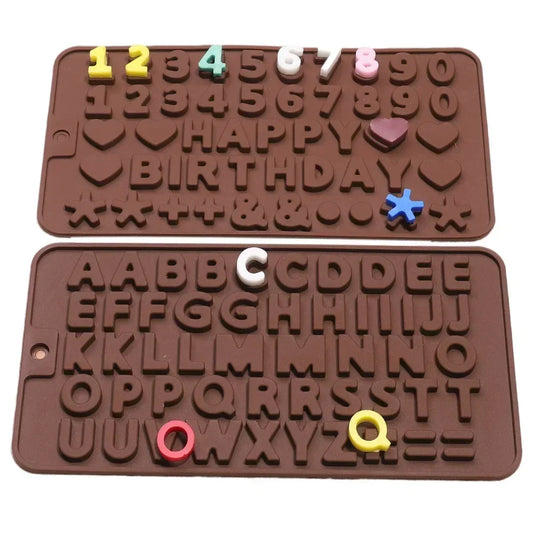 Silicone Letter & Number Mold for Chocolate, Candy & Cake Silicone Baking Mold Peaceful Pleasures Health and Wellness