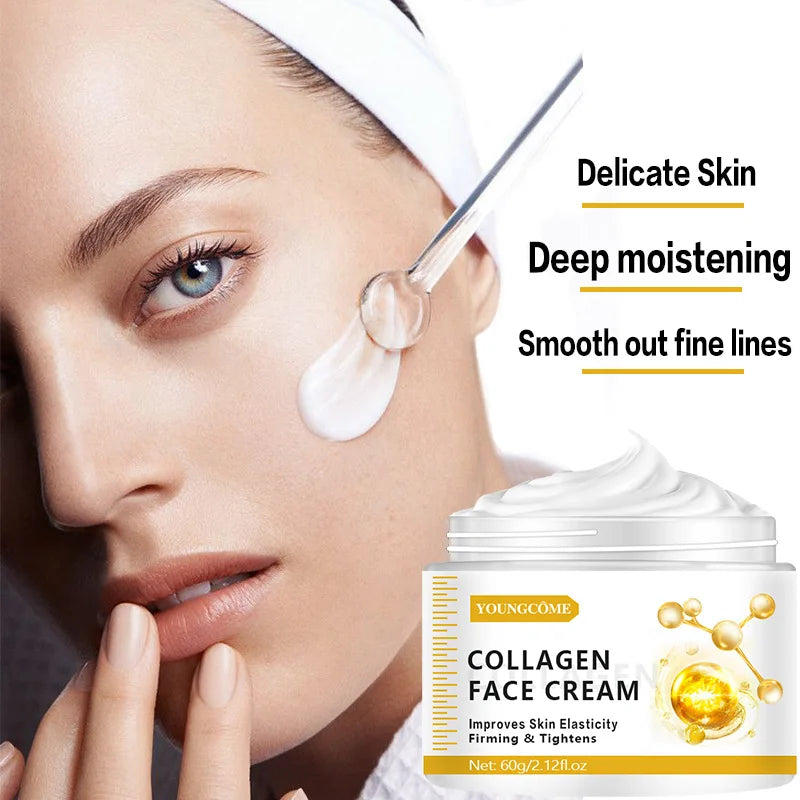 YOUNGCOME Collagen Face Cream Firming & Tightening Moisturizer Improves Elasticity Deep Hydration Daily Facial Care for Women Peaceful Pleasures Health and Wellness