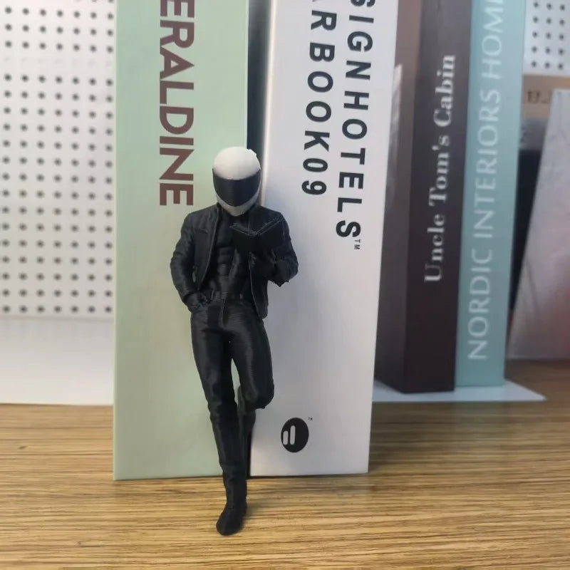 1-Piece Set of a Racer with Helmet, Creative and Quirky Bookend Model Figurine, Dynamic Motorcyclist Decoration, Bookshelf Ornament, Suitable for Office and Study Room, a Great Gift for Book Lovers Peaceful Pleasures Health and Wellness