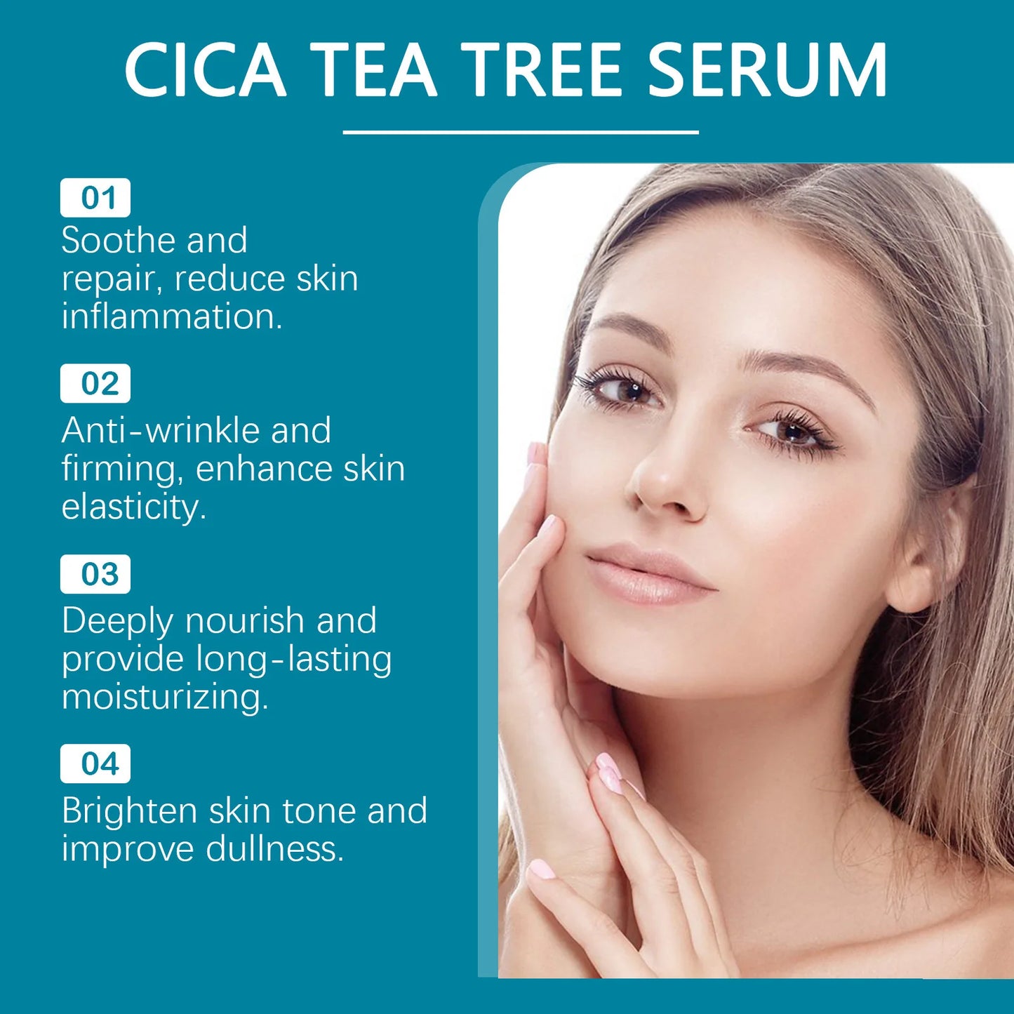 Centella Asiatica Serum Soothing Calming Repair Sensitive Skin Dryness Improve Rosacea Shrink Pores Moisturizing Facial Essence Peaceful Pleasures Health and Wellness
