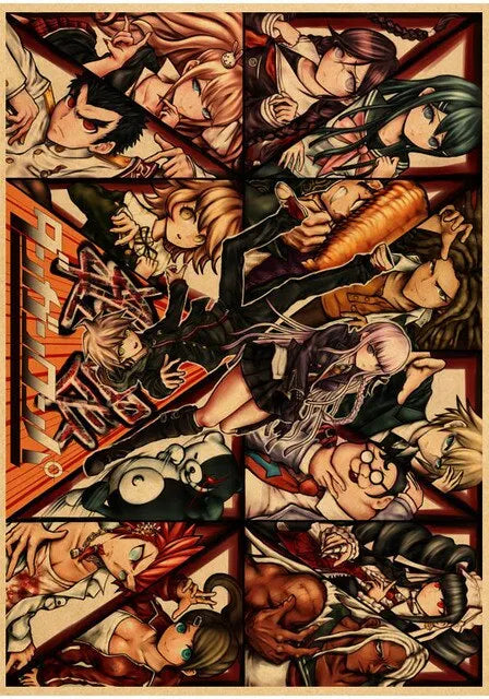 Kyouko Kirigiri Danganronpa Canvas Wall Art Classic Japanese Anime Character Kraft Poster for Children Bedroom Home Decoration Peaceful Pleasures Health and Wellness