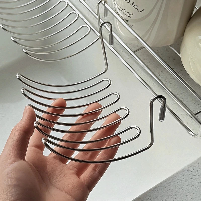Expandable Stainless Steel Sink Drain Rack & Organizer Sink Drain Rack Peaceful Pleasures Health and Wellness
