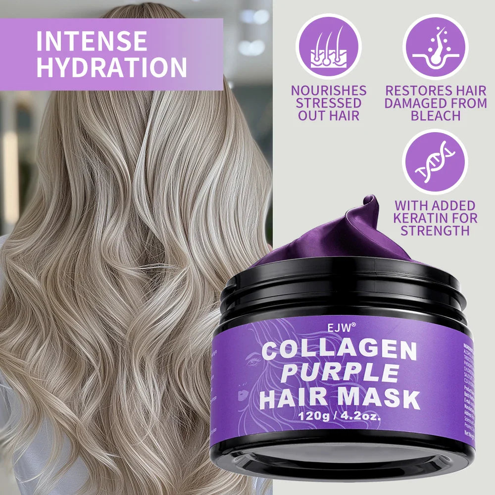 Keratin Purple Hair Mask – Toning & Deep Hydration for Blonde