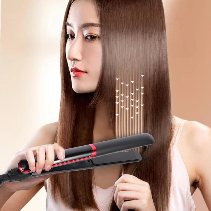 Professional Portable Flat Iron Fourth Gear Ceramic Hair Iron Straightener And Curler 2 In 1 Hair Straightener Styling Tool Peaceful Pleasures Health and Wellness