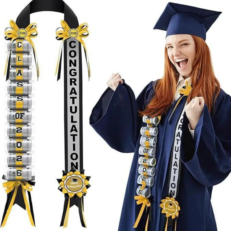 Class of 2026 Money Lei Necklace | Graduation Cash Gift Garland Graduation Lei Necklace Peaceful Pleasures Health and Wellness I
