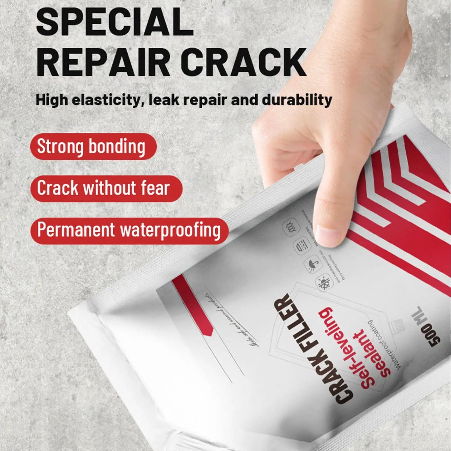 Concrete Floor Crack Filler & Tile Grouting Sealant 500ml