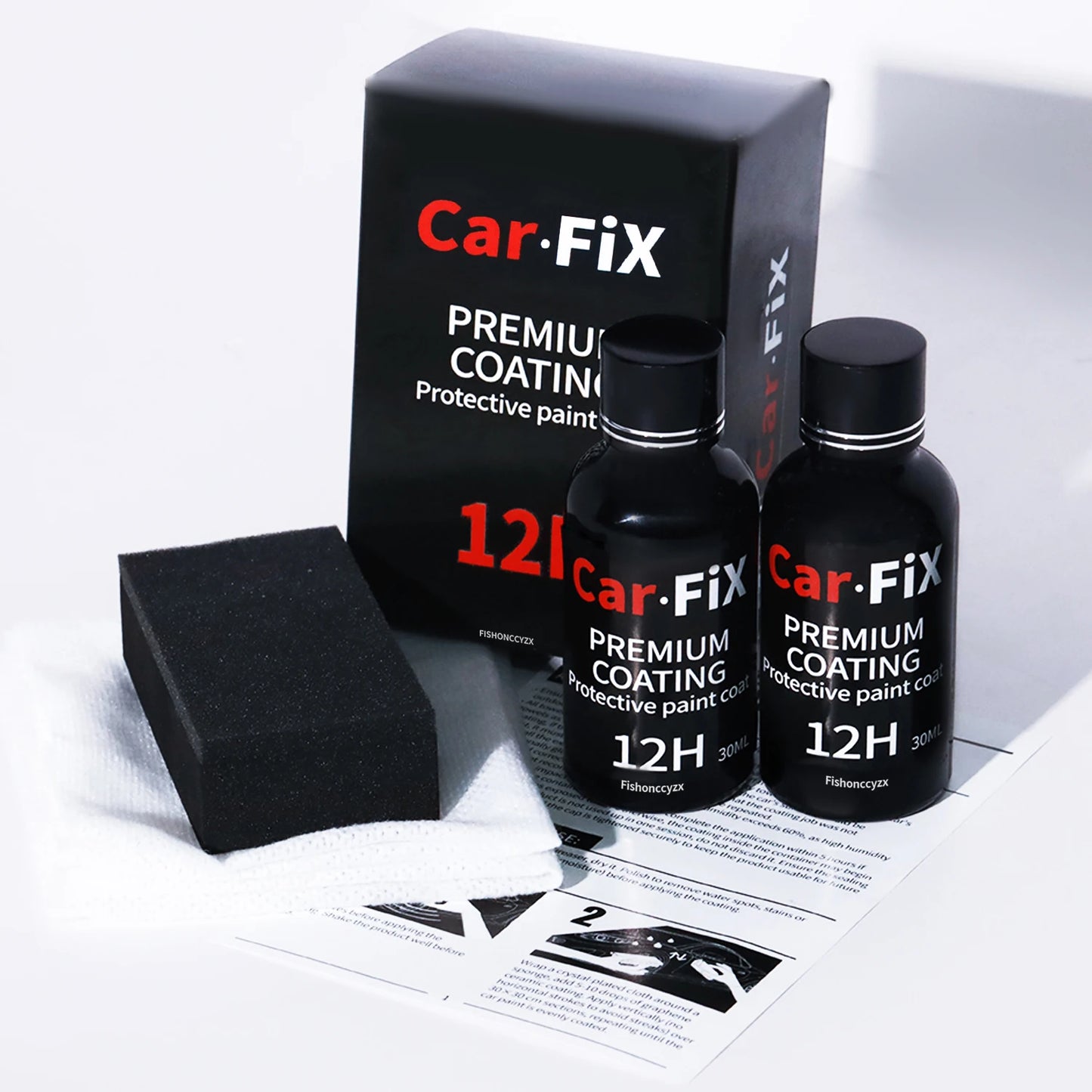 2Pcs 12H Ceramics for Car Polish Liquid Ceramic Coat Hydrophobic Glass Coating Paint Protective Foil Care Anti-scratch Auto Wax Peaceful Pleasures Health and Wellness