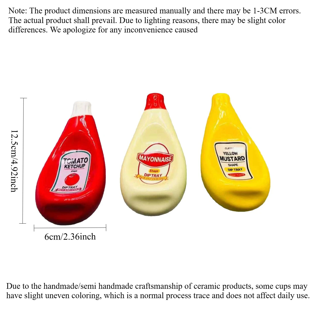 Restaurant Chili Sauce Squeeze Ketchup Mayonnaise Salad Sauce Dish Soy Sauce Dish Restaurant Ceramic Plate Dishes Home Plate Peaceful Pleasures Health and Wellness Random color 1pcs