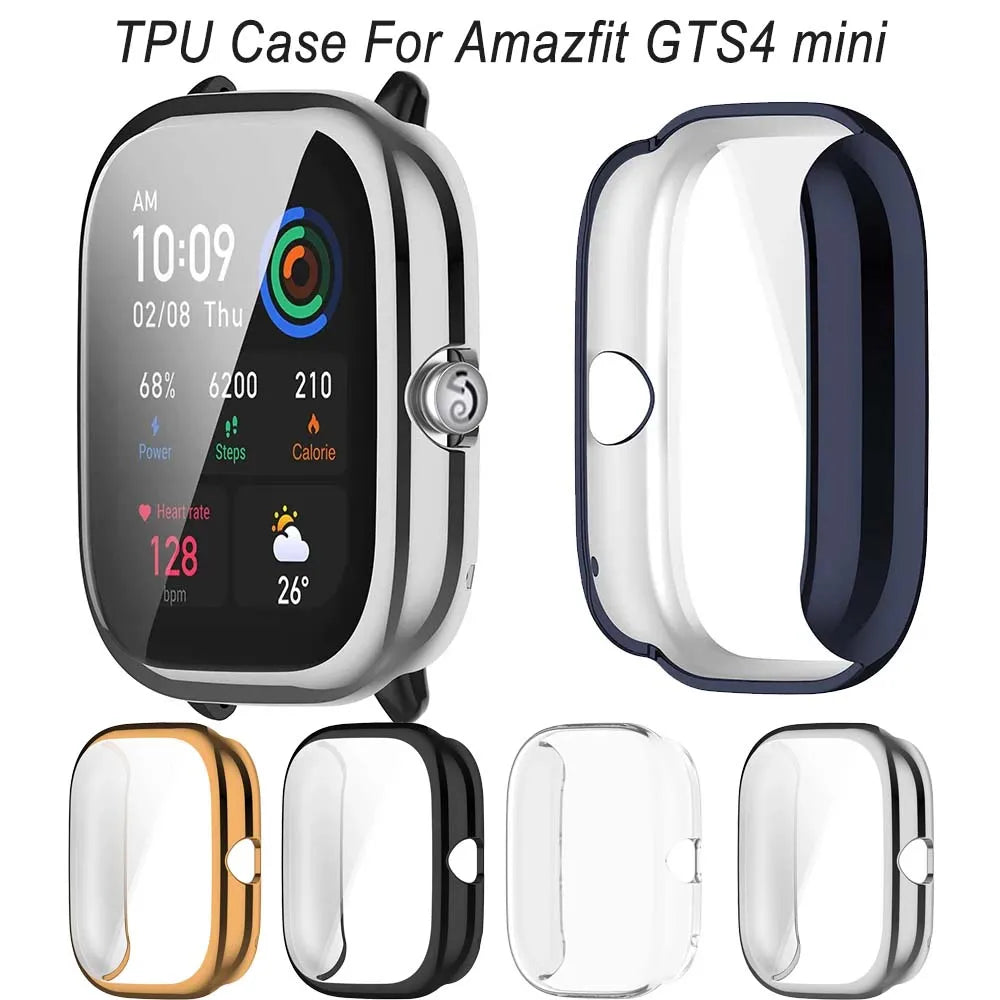 TPU Case & Screen Protector for Amazfit GTS 4 Mini