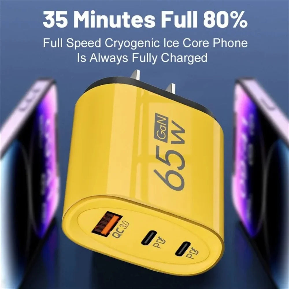 65W GaN USB-C Fast Charger | iPhone Samsung Xiaomi