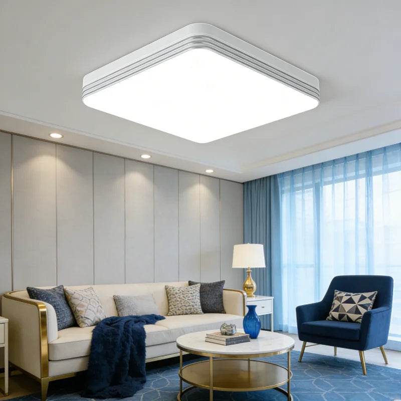 RUNTOIN 36W–48W LED Flush Mount Ceiling Light | 3 Color Temps