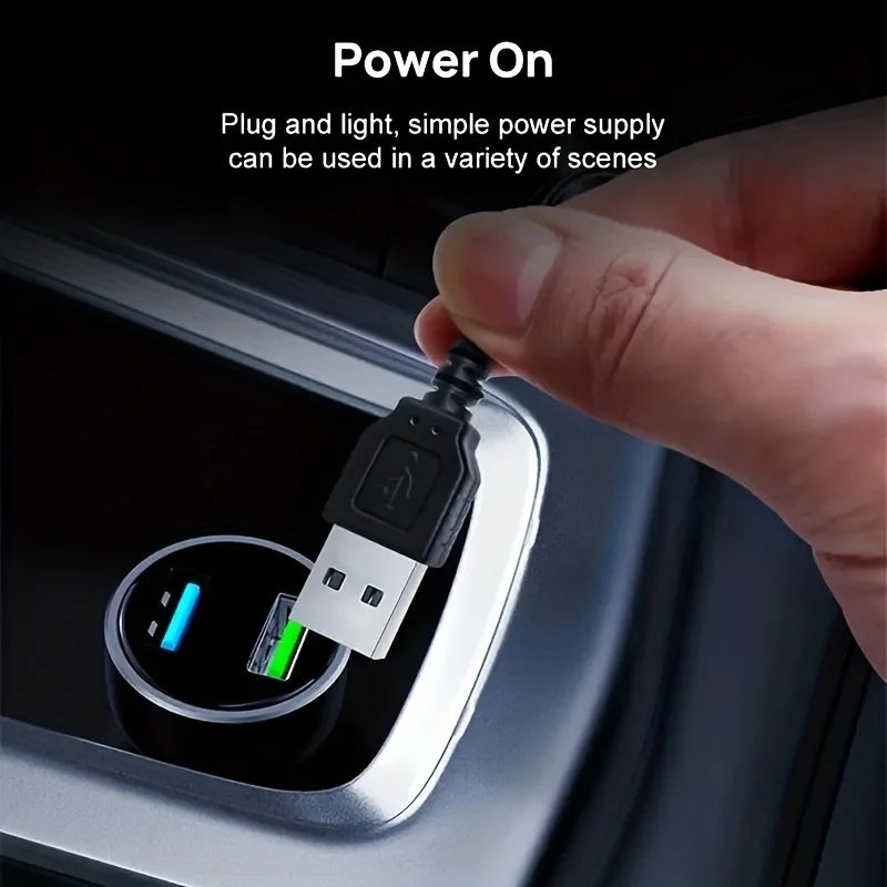 5M USB Car Interior LED Ambient Light Strip | Neon EL Glow