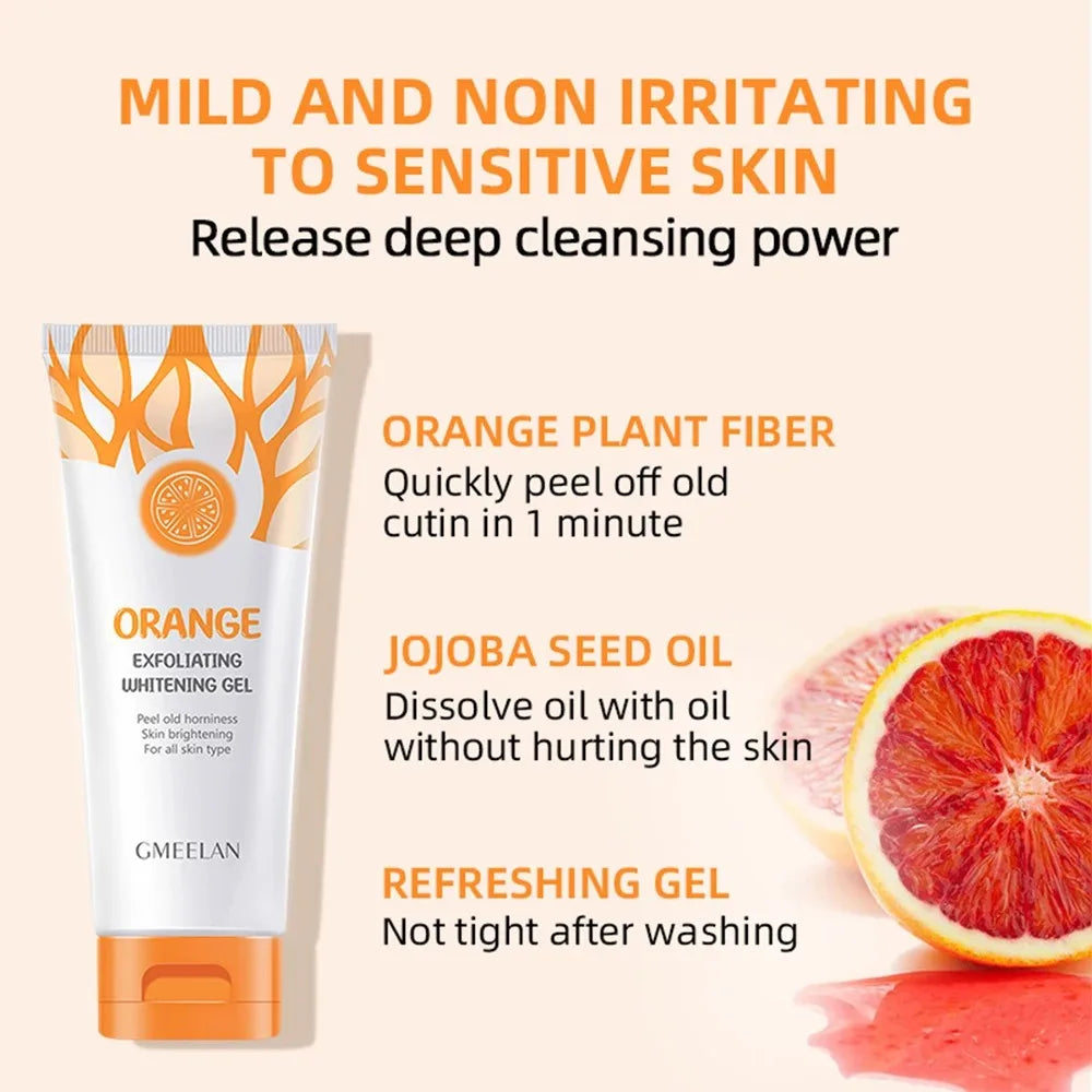 Exfoliating Orange Gel Dead Spot Remover Brighten Peeling 50g Gentle Repair Scrub Whiten Moisturizer Gentle Korean Skin Care Peaceful Pleasures Health and Wellness