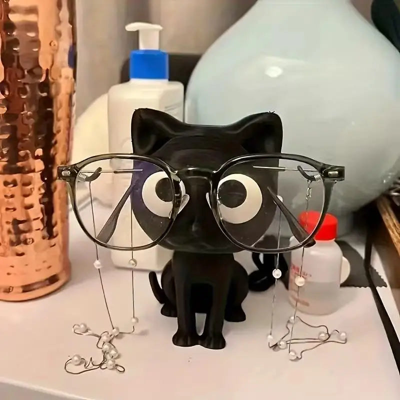 3D Printed Cat-Eye Glasses Stand | Sculptural Desk Eyeglass Holder