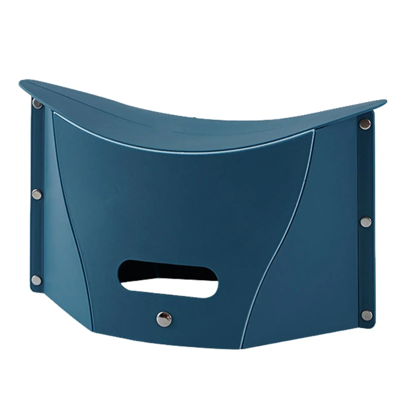 Multi Function Portable Folding Stool Non Slip Plastic Chair Outdoor Camping Fishing Card Folding Shrink Hand Basket Step Stool Peaceful Pleasures Health and Wellness dark green