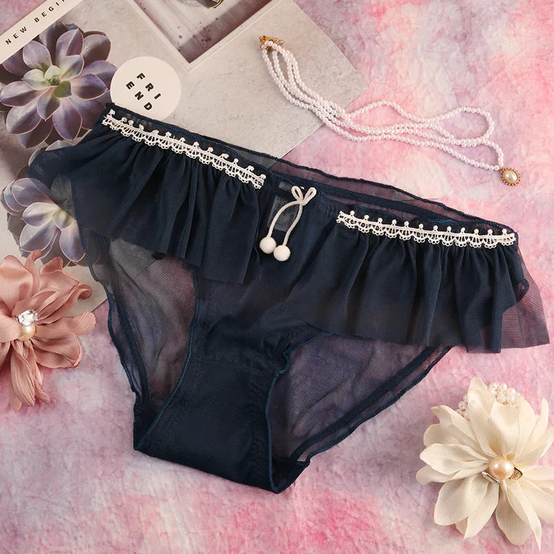 Fairy Floral Mesh Panties Women – Cotton Crotch Briefs
