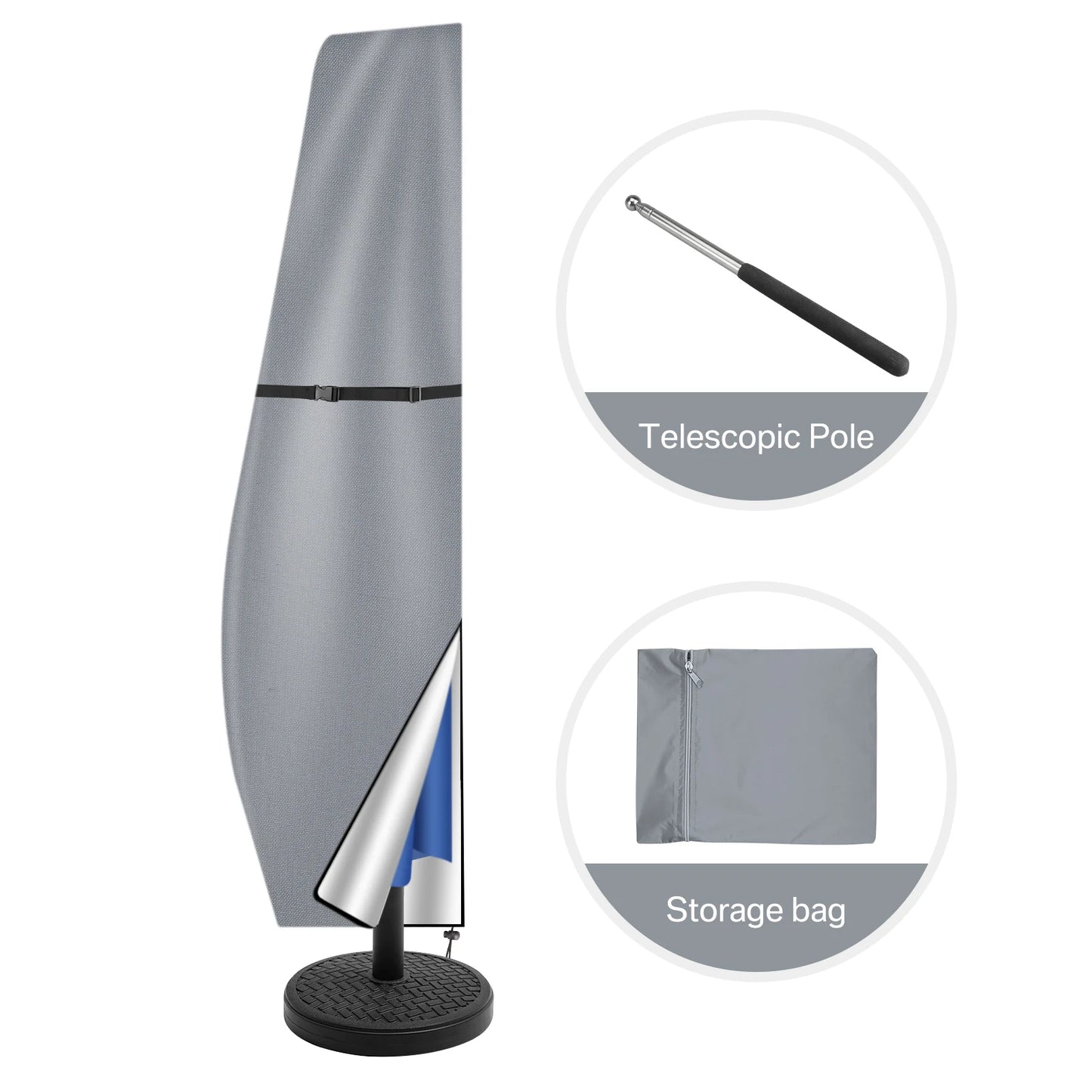 210D Oxford Patio Umbrella Cover – Waterproof & UV-Resistant