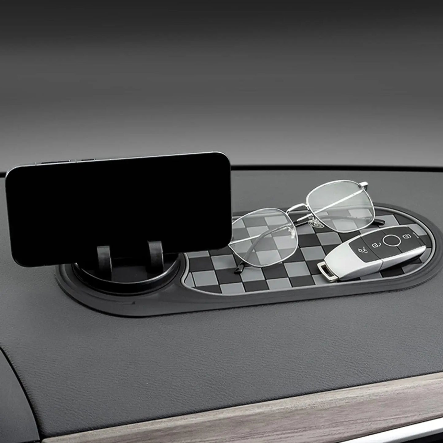 Anti-Slip Car Dashboard Organizer Mat with Parking Number Pad