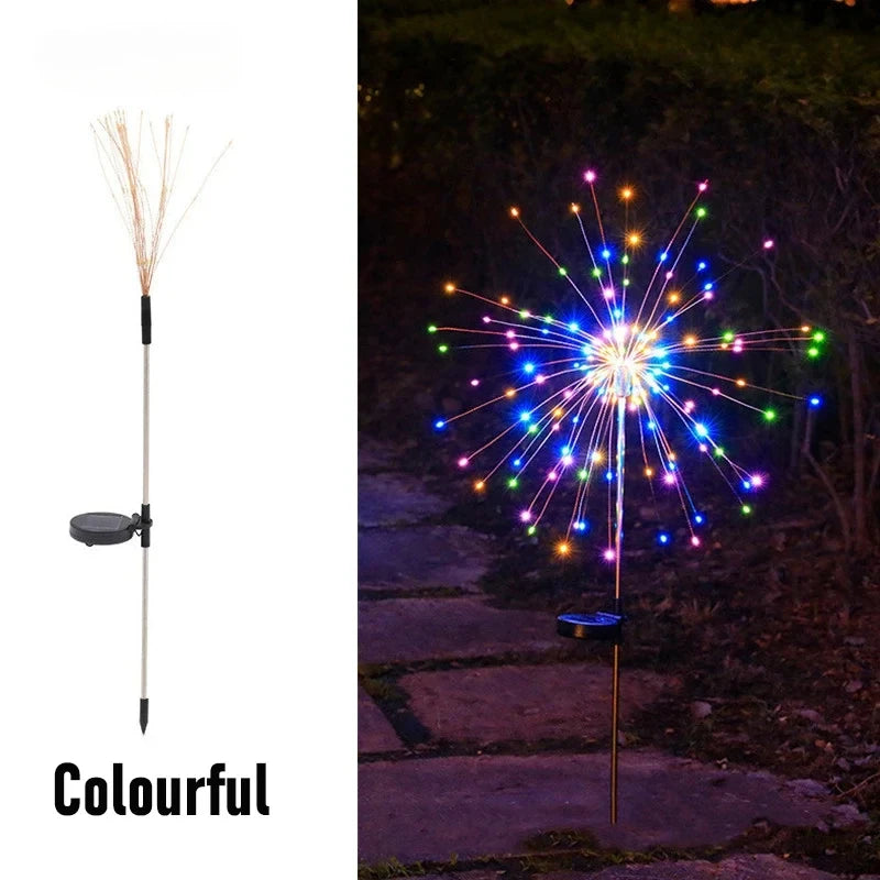 60 LED Solar Firework Fairy Lights – Waterproof Garden Décor