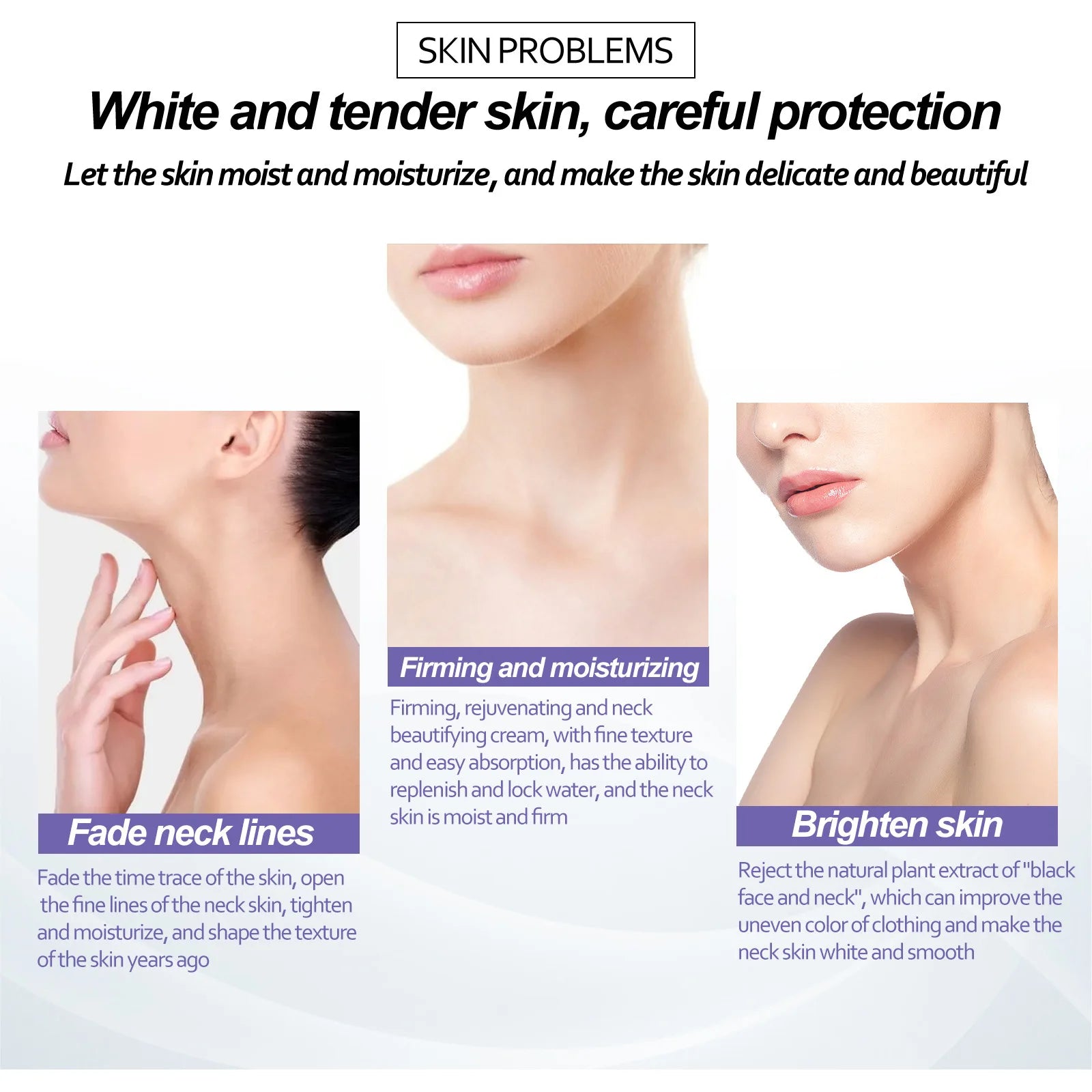 Hydrolyzed Collagen Neck Cream Firming Delaying Aging Increase Skin Elasticity Reduce Fine Lines Moisturizing Neck Care Lotion Peaceful Pleasures Health and Wellness