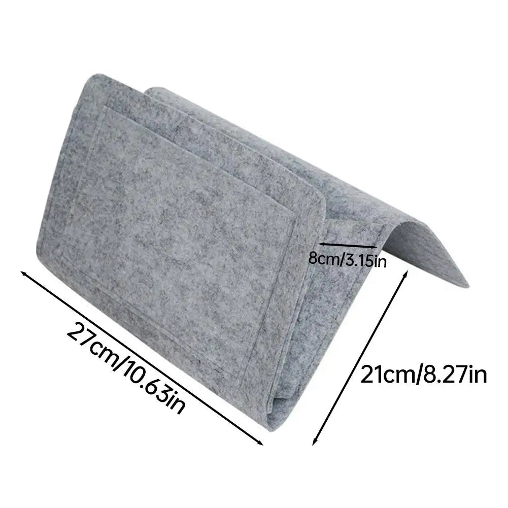 Felt Bedside Hanging Organizer | Multi-Pocket Bed Storage Caddy