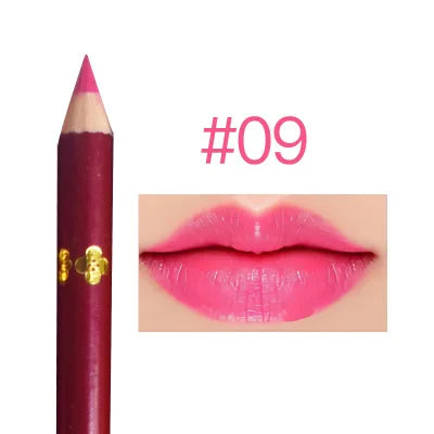 12-Color Waterproof Lip Liner Set | Long-Lasting Foggy Finish
