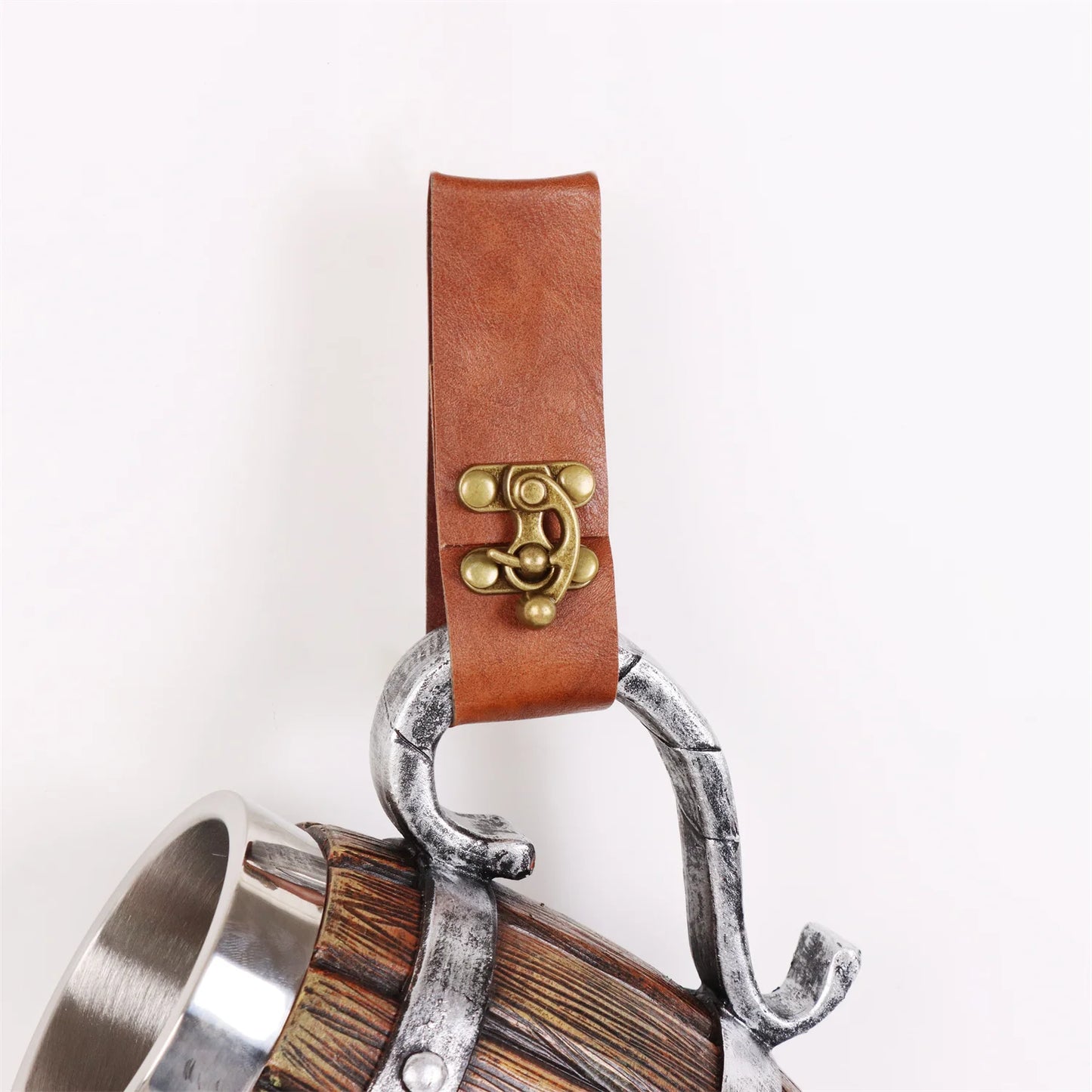 Medieval Steampunk Belt Cup Hanger Viking Knight Mug Strap Holder