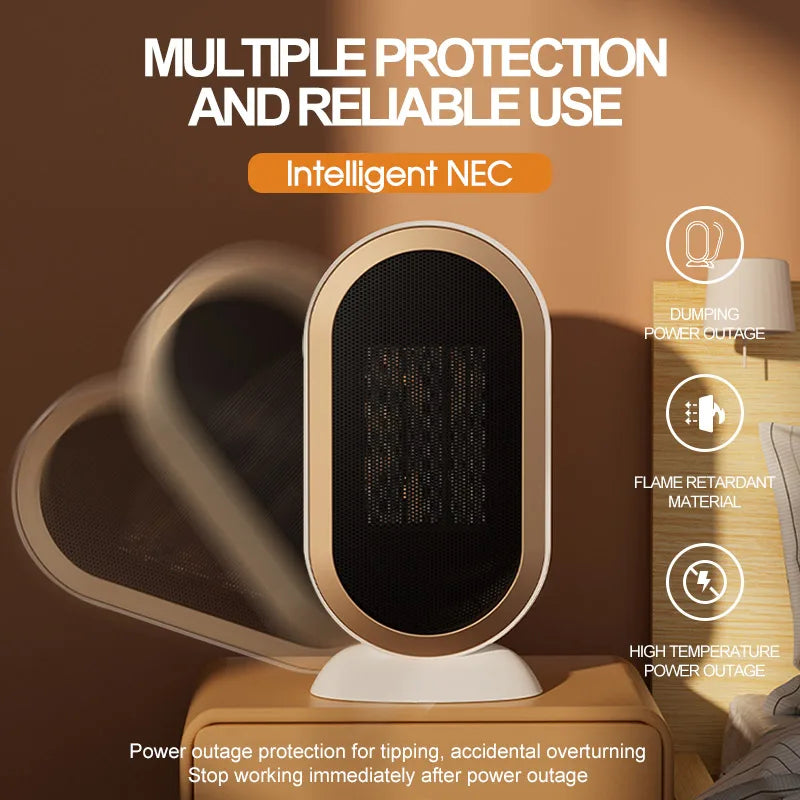 HOMEFISH PTC Desktop Fan Heater – Fast & Energy-Saving Warmth