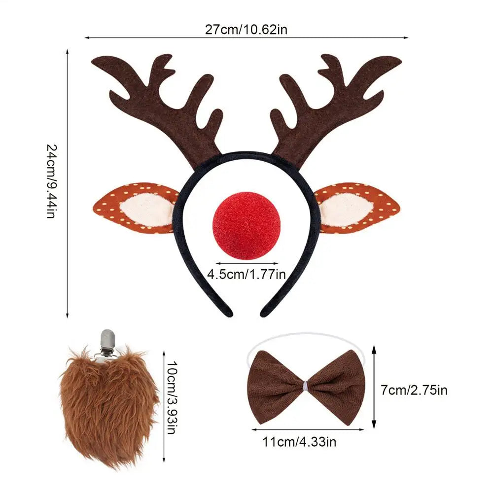 Deer Antler Headband & Tail Set | Christmas Cosplay Costume