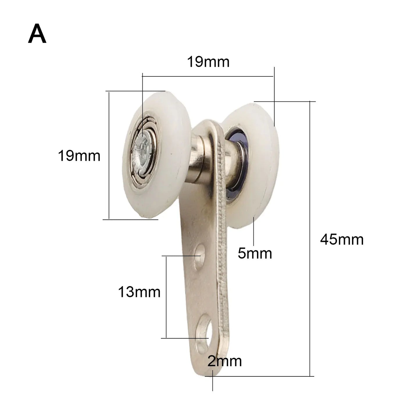 Sliding Door Pulley Block | Metal Bearing Track Roller 2/4 Pack