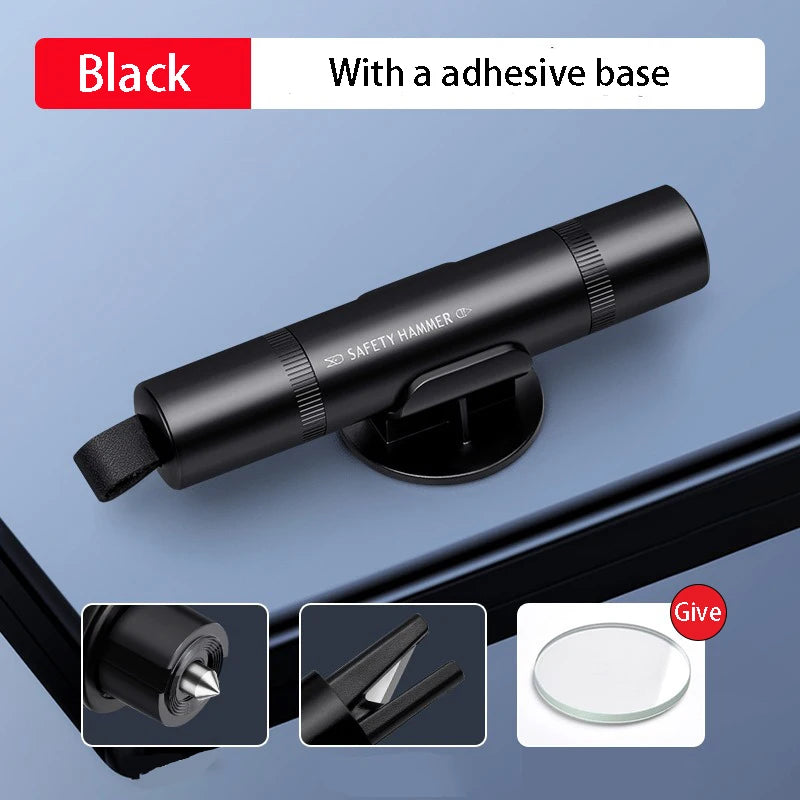 2-in-1 Car Safety Hammer – Window Breaker & Seatbelt Cutter