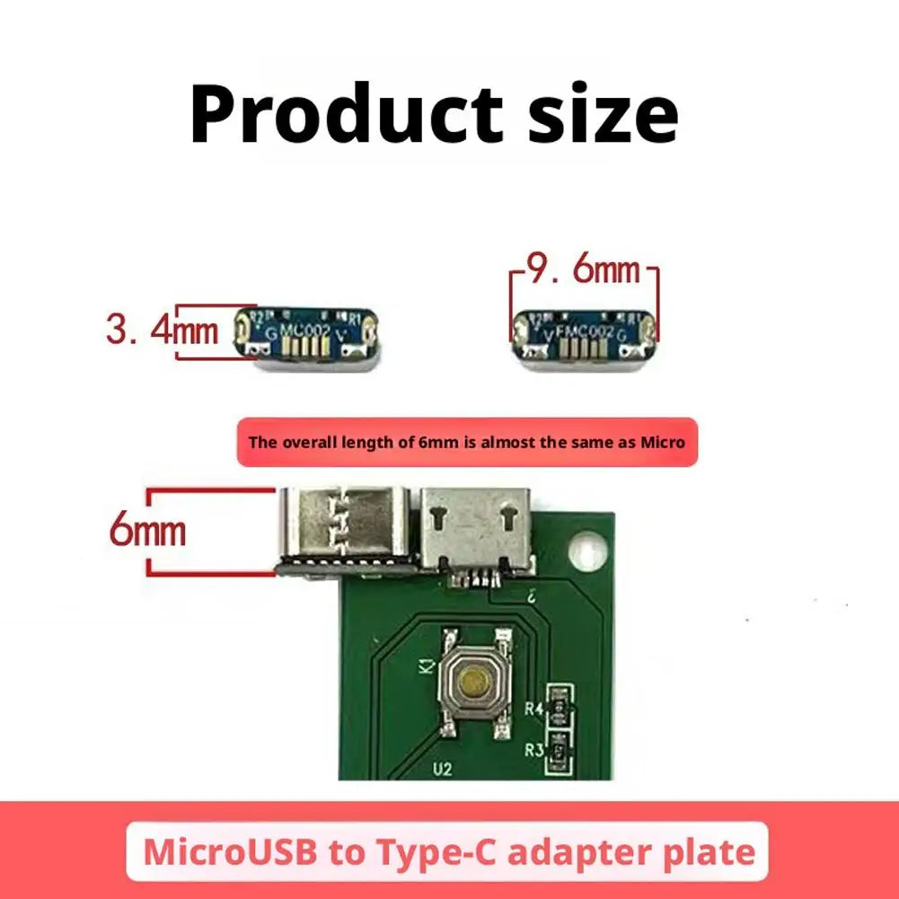 MicroUSB to USB-C Adapter Board – DIY Port Upgrade Module