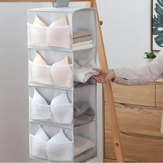 Foldable Hanging Closet Organizer – Clothes, Bags & Shoes Closet Hanging Organizer Peaceful Pleasures Health and Wellness