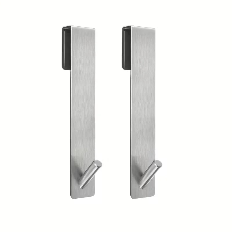 2-Pack Stainless Steel Glass Door Hooks | Shower Towel Rack