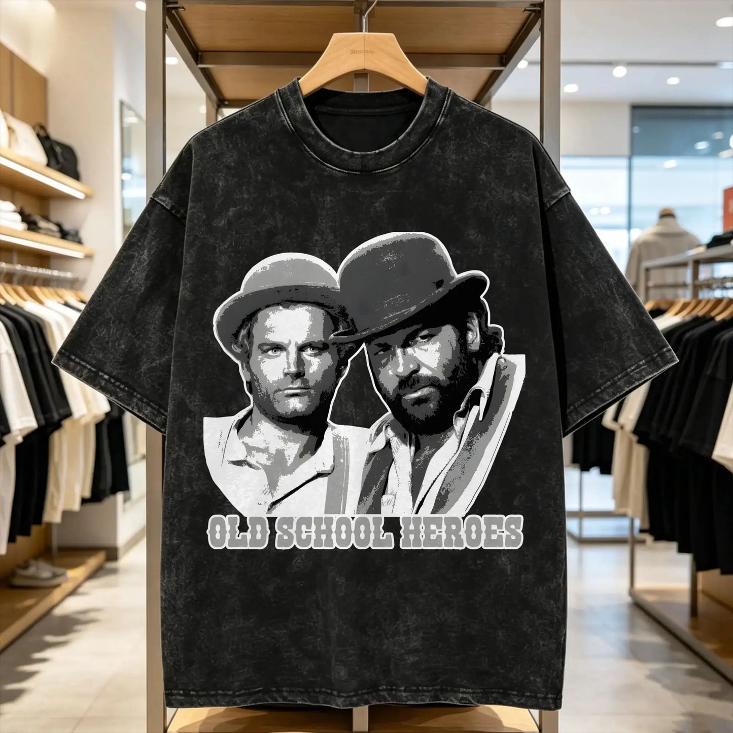 Bud Spencer and Terence Hill T Shirt Men Cotton Novelty T-Shirts Crew Neck Tee Shirt Short Sleeve Clothing Original Peaceful Pleasures Health and Wellness 9 XXL