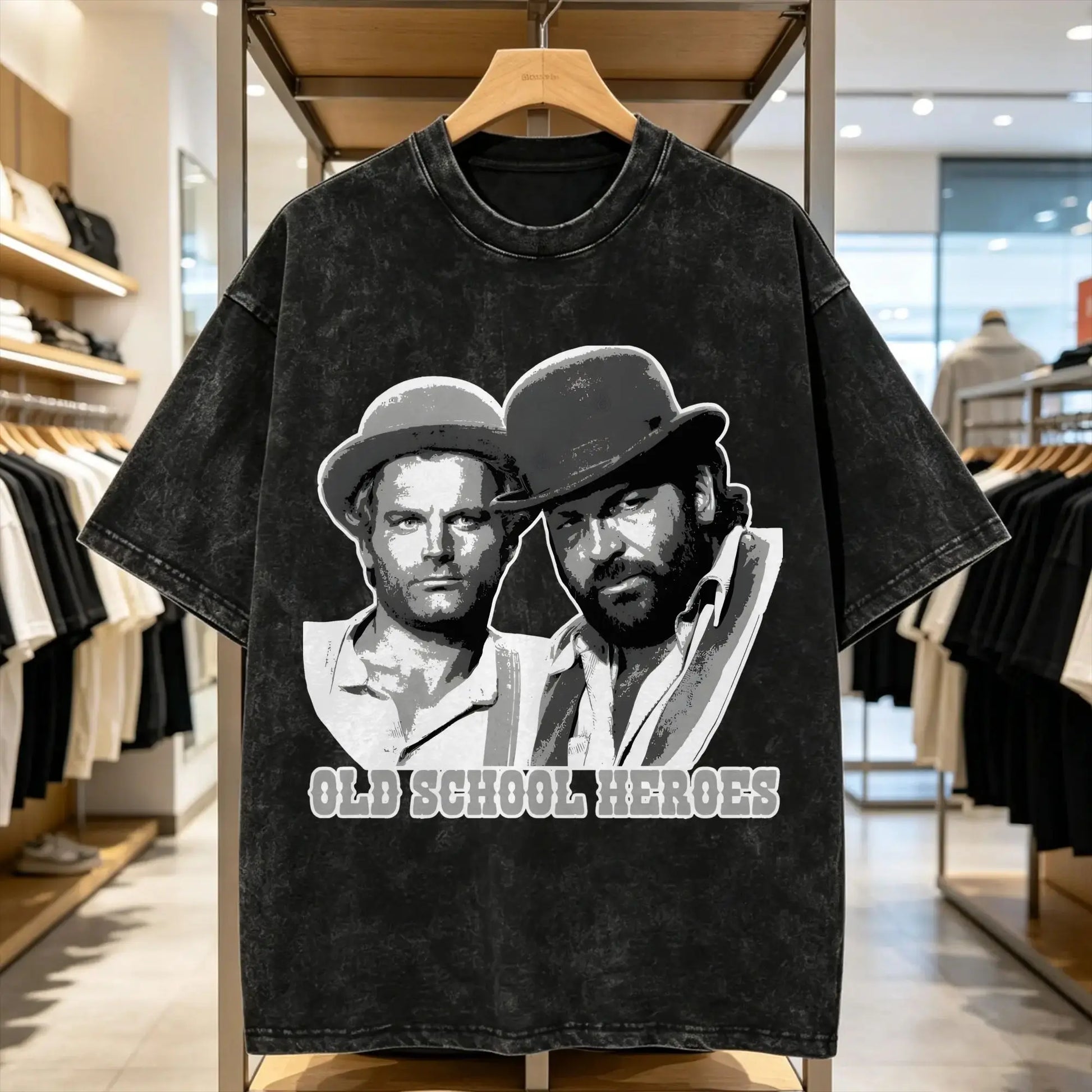 Bud Spencer and Terence Hill T Shirt Men Cotton Novelty T-Shirts Crew Neck Tee Shirt Short Sleeve Clothing Original Peaceful Pleasures Health and Wellness 9 XXL