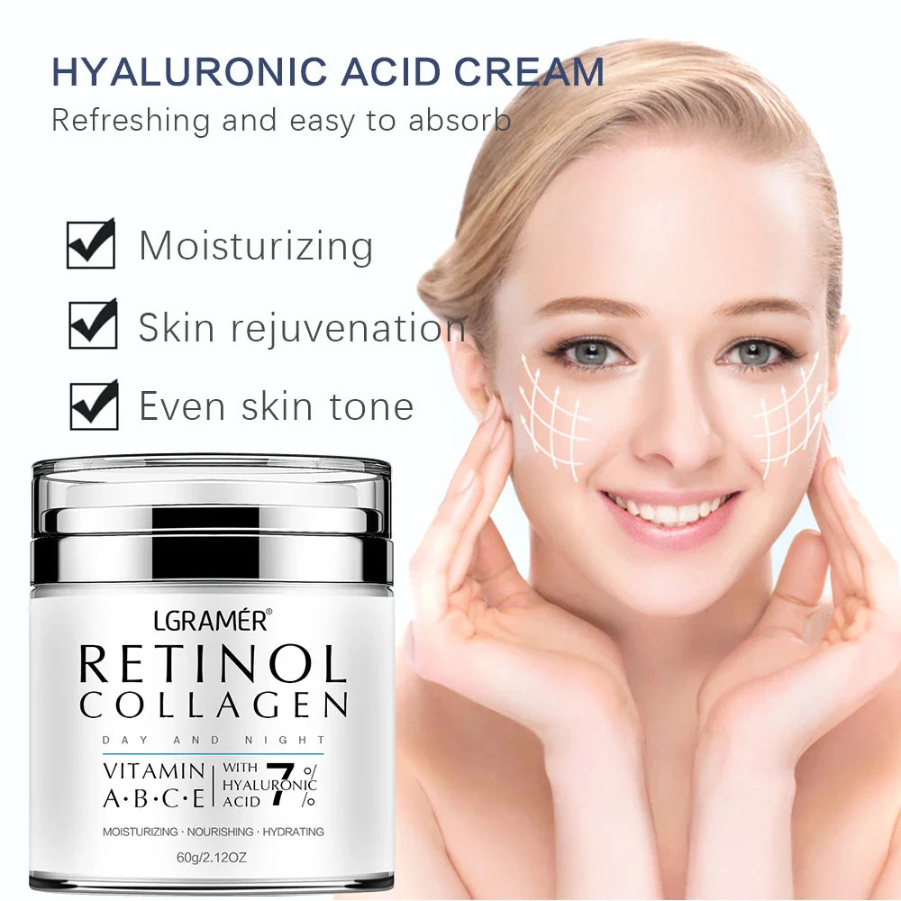REAROYA Retinol Face Cream – Collagen & Hyaluronic Acid 60ml