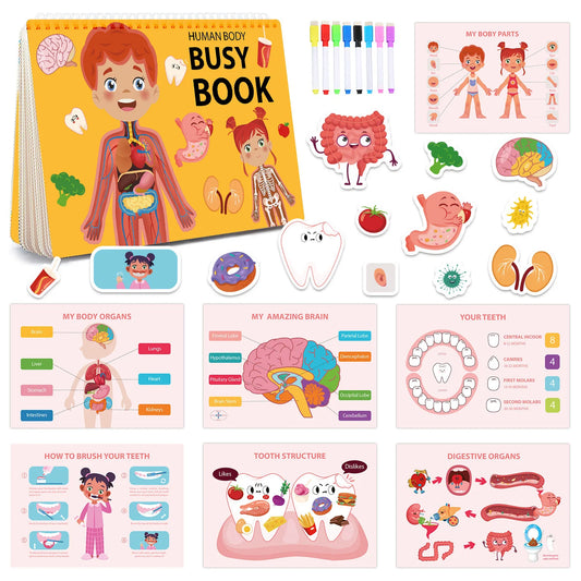 Bview Art Toddler Busy Book Preschool Learning Quiet Early Education Peaceful Pleasures Health and Wellness 1 set