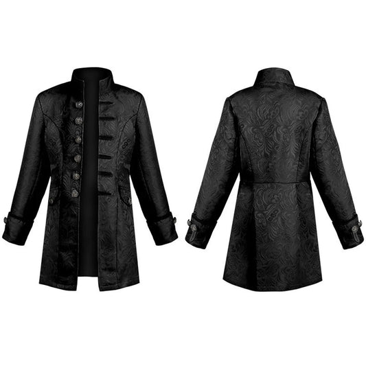 Boys' Gothic Steampunk Tailcoat Victorian Cosplay Jacket Boys Costume Jacket Peaceful Pleasures Health and Wellness Black 145