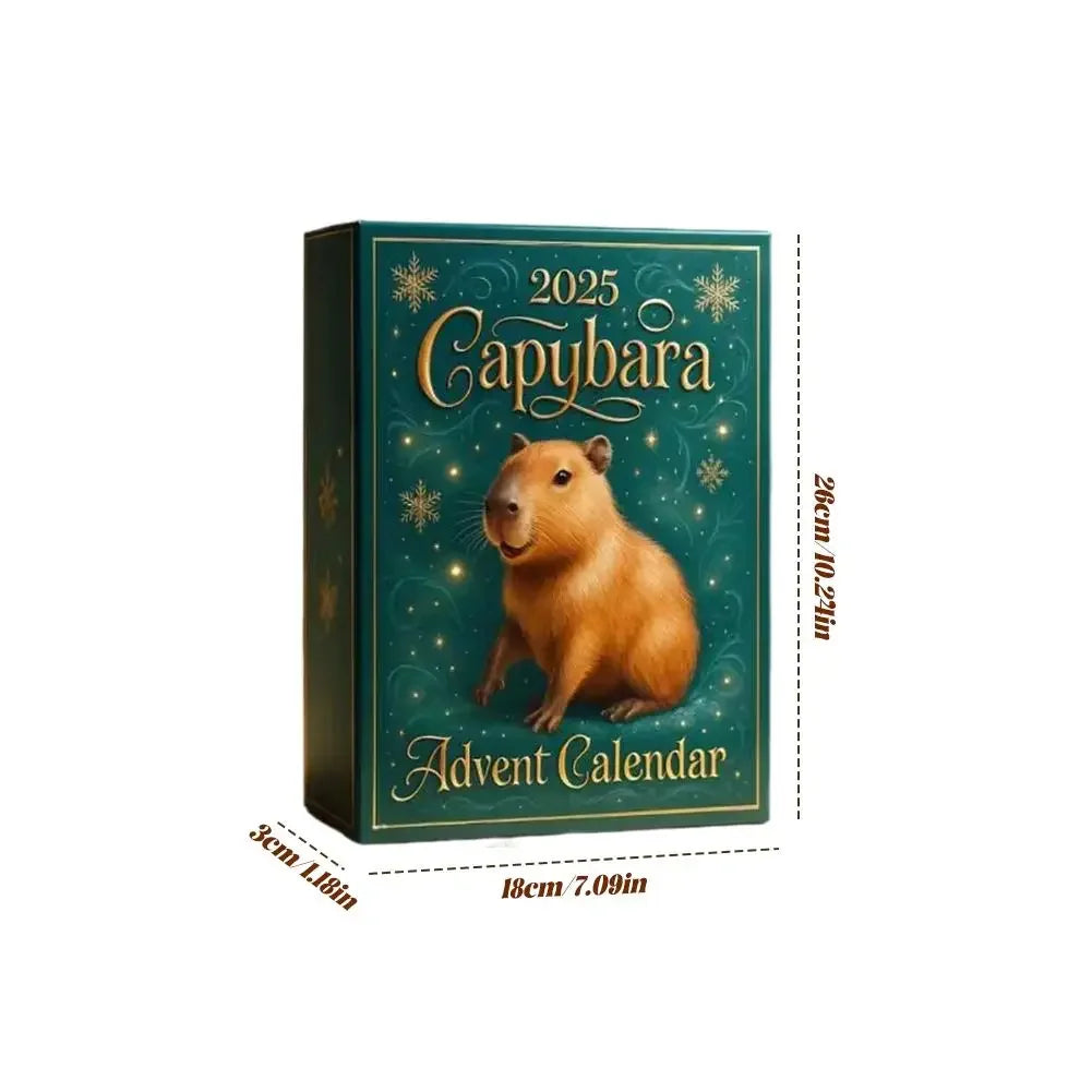 Capybara Advent Calendar Count Down to 2025 Christmas Calendar Capybara Tree Pendant 24 Days Acrylic Ornament Party Favor Peaceful Pleasures Health and Wellness