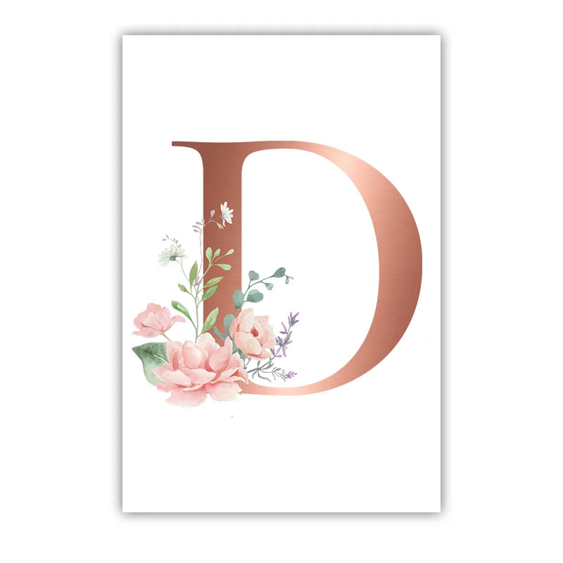 Custom Name Nursery Wall Art,pink Aesthetic wildflowers Canvas Painting, Nordic Poster Print for Baby, Toddler Kids Room Decor Peaceful Pleasures Health and Wellness