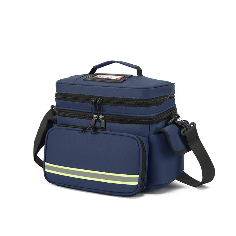 Double Layer Medical Bag Empty First Aid Bag Emergency Trauma Bag Empty, First Responder Organizer for Nurses,Home Health Care Peaceful Pleasures Health and Wellness Double Layer 2